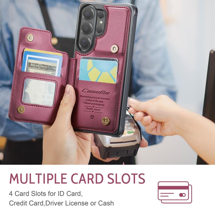 For Samsung Galaxy S26 Ultra 5G CaseMe C22 Card Slots Holder RFID Anti-theft Phone Case