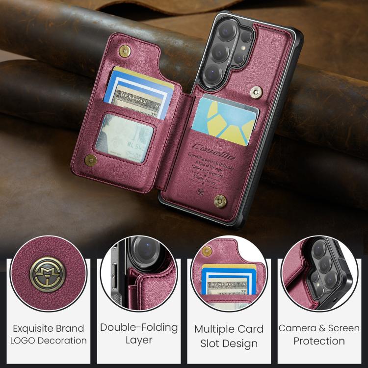 For Samsung Galaxy S26 Ultra 5G CaseMe C22 Card Slots Holder RFID Anti-theft Phone Case