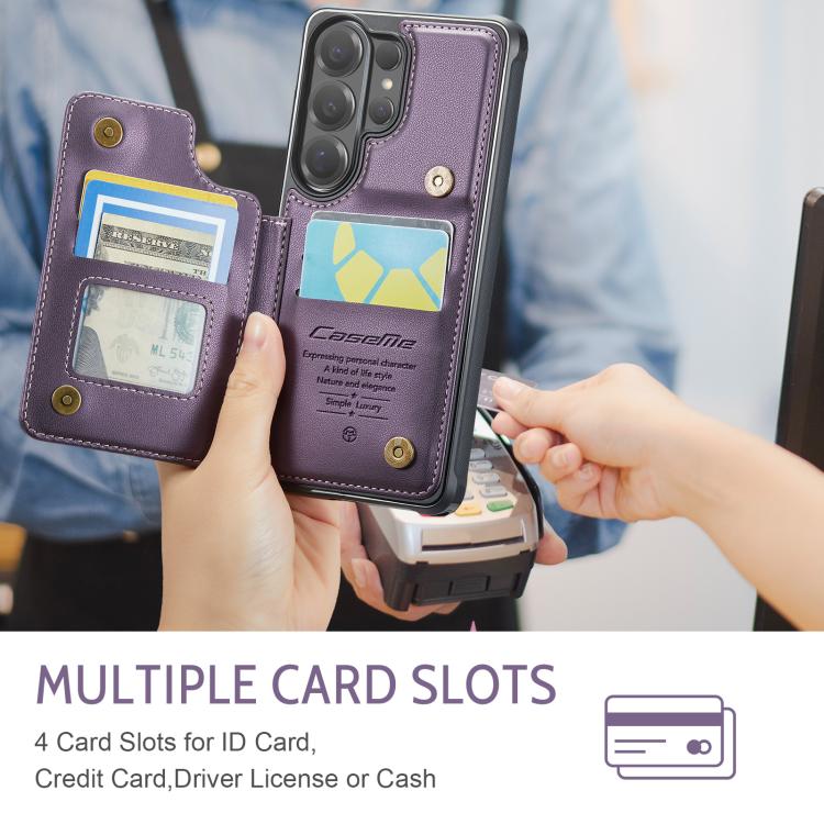 For Samsung Galaxy S26 Ultra 5G CaseMe C22 Card Slots Holder RFID Anti-theft Phone Case