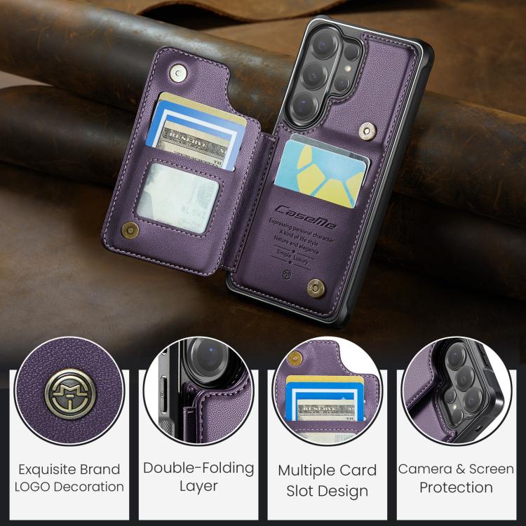 For Samsung Galaxy S26 Ultra 5G CaseMe C22 Card Slots Holder RFID Anti-theft Phone Case