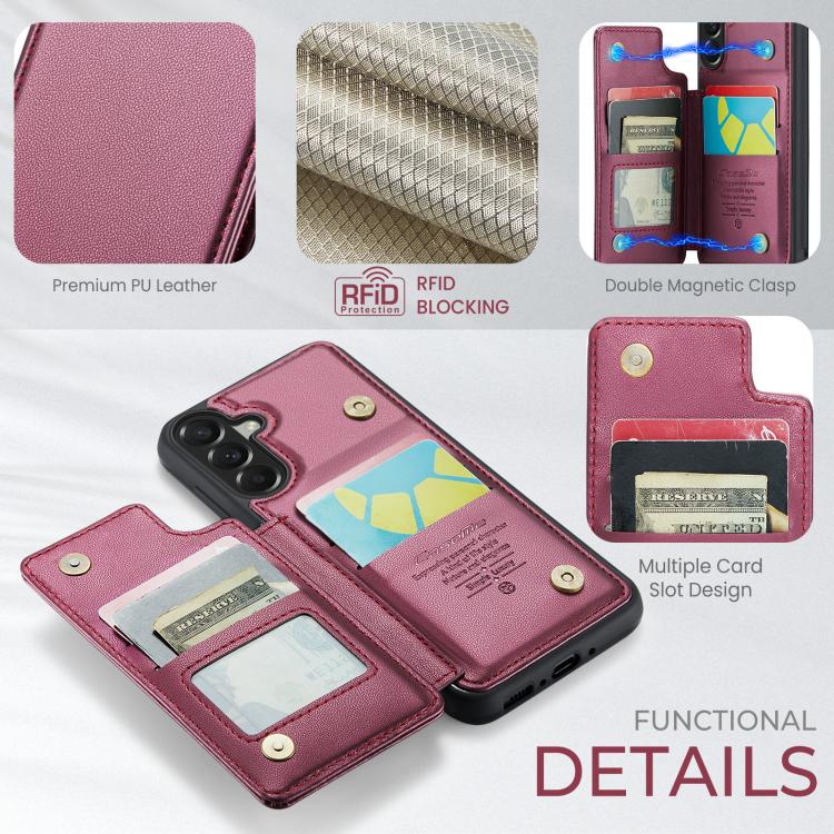For Samsung Galaxy A37 5G CaseMe C22 Card Slots Holder RFID Anti-theft Phone Case