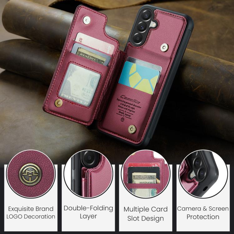 For Samsung Galaxy A37 5G CaseMe C22 Card Slots Holder RFID Anti-theft Phone Case