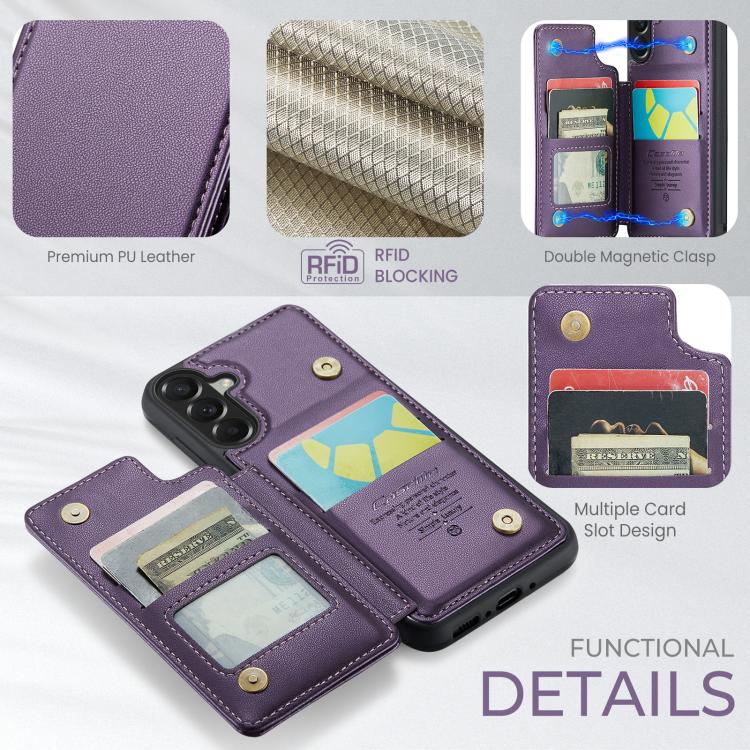 For Samsung Galaxy A37 5G CaseMe C22 Card Slots Holder RFID Anti-theft Phone Case