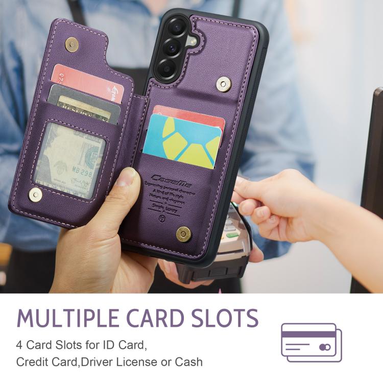 For Samsung Galaxy A37 5G CaseMe C22 Card Slots Holder RFID Anti-theft Phone Case