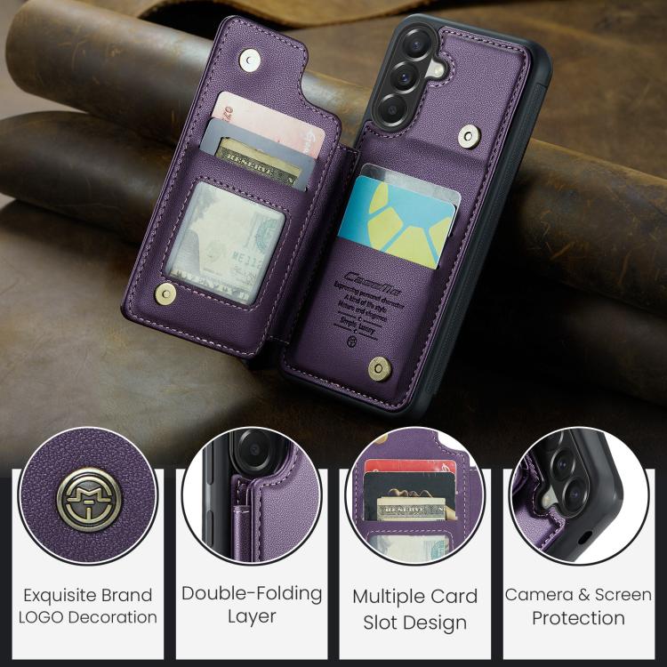 For Samsung Galaxy A37 5G CaseMe C22 Card Slots Holder RFID Anti-theft Phone Case