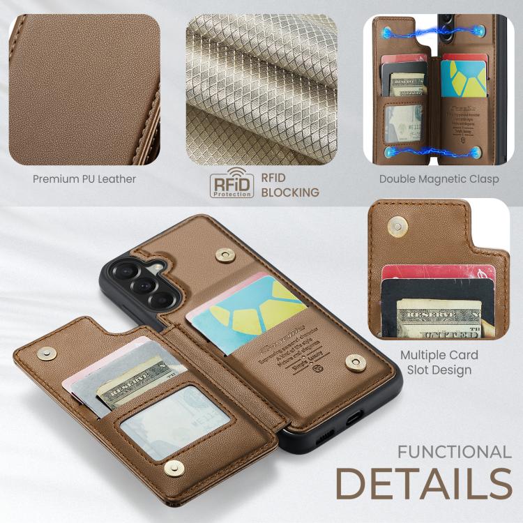 For Samsung Galaxy A57 5G CaseMe C22 Card Slots Holder RFID Anti-theft Phone Case
