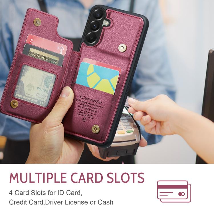 For Samsung Galaxy A57 5G CaseMe C22 Card Slots Holder RFID Anti-theft Phone Case