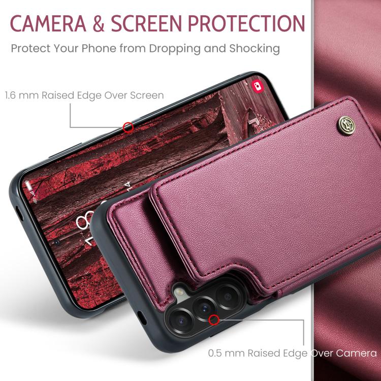 For Samsung Galaxy A57 5G CaseMe C22 Card Slots Holder RFID Anti-theft Phone Case