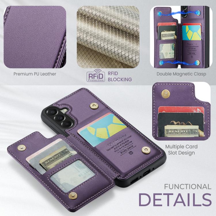 For Samsung Galaxy A57 5G CaseMe C22 Card Slots Holder RFID Anti-theft Phone Case