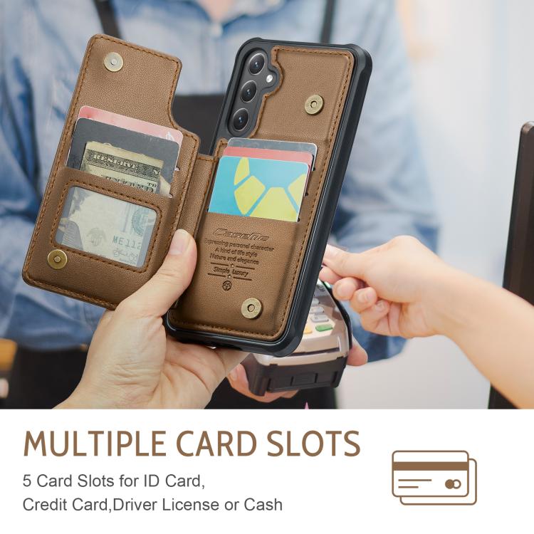 For Samsung Galaxy S25 FE  5G CaseMe C22 Card Slots Holder RFID Anti-theft Phone Case