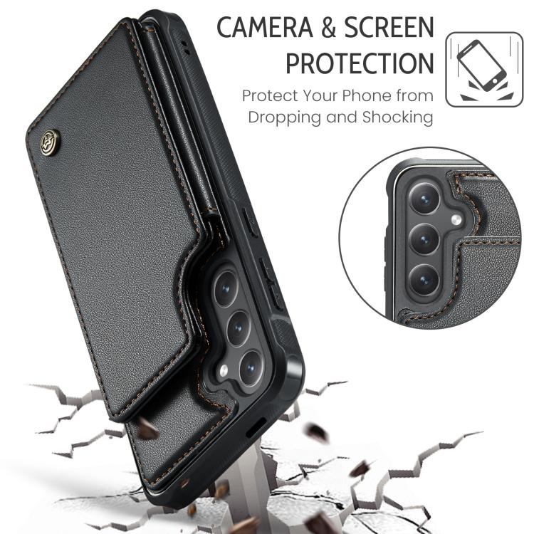 For Samsung Galaxy S25 FE  5G CaseMe C22 Card Slots Holder RFID Anti-theft Phone Case