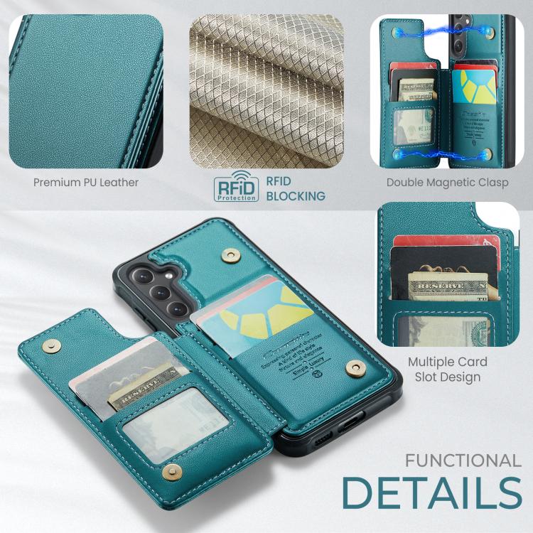 For Samsung Galaxy S25 FE  5G CaseMe C22 Card Slots Holder RFID Anti-theft Phone Case