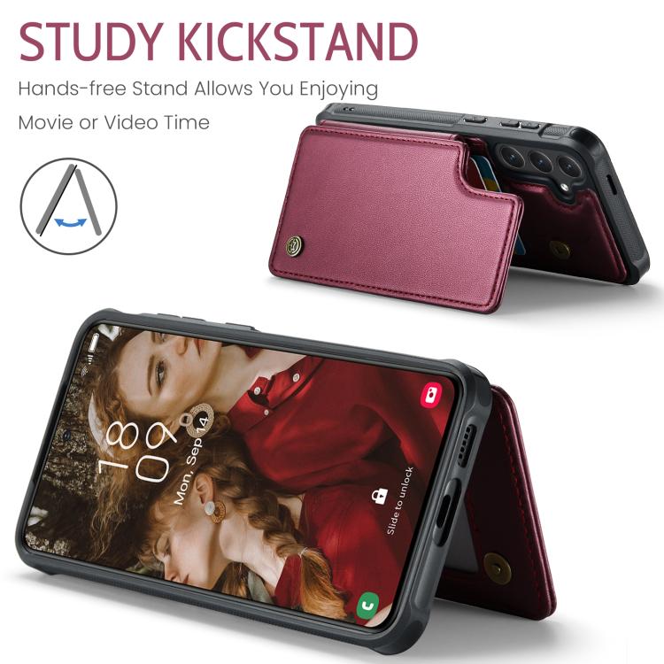 For Samsung Galaxy S25 FE  5G CaseMe C22 Card Slots Holder RFID Anti-theft Phone Case