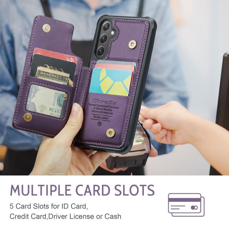 For Samsung Galaxy S25 FE  5G CaseMe C22 Card Slots Holder RFID Anti-theft Phone Case