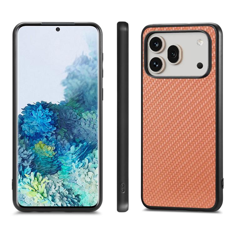 For Honor 600 Global Carbon Fiber Texture Leather Back Cover Phone Case