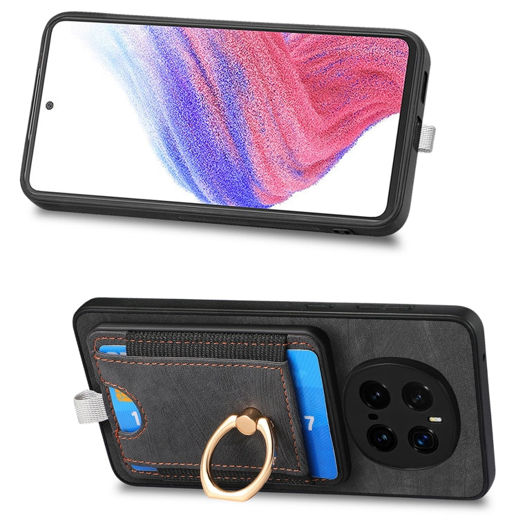 For Honor Magic7 Pro Retro Splitable Magnetic Card Bag Leather Phone Case