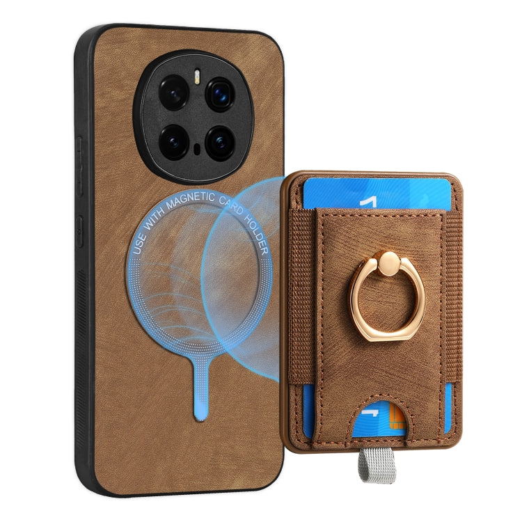 For Honor Magic7 Pro Retro Splitable Magnetic Card Bag Leather Phone Case
