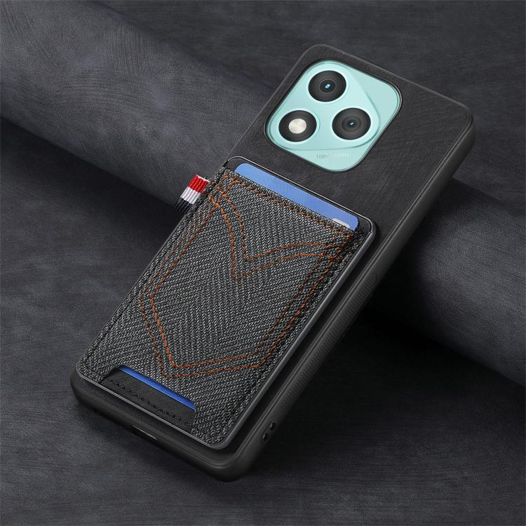 For Honor 400 Lite Global Denim Texture Leather Skin Phone Case with Card Slot