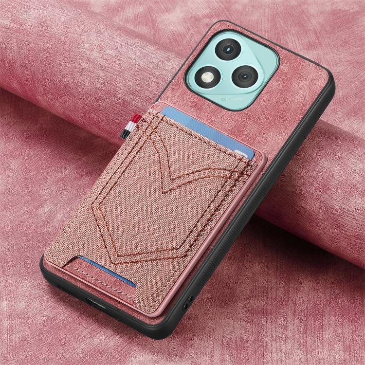 For Honor 400 Lite Global Denim Texture Leather Skin Phone Case with Card Slot
