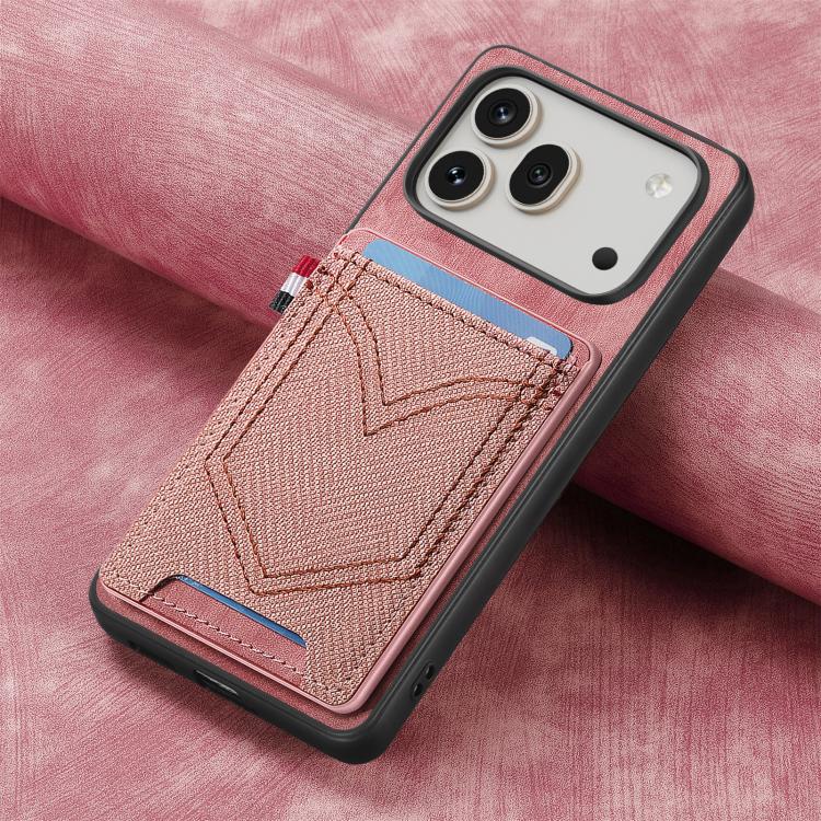 For Honor 600 Global Denim Texture Leather Skin Phone Case with Card Slot