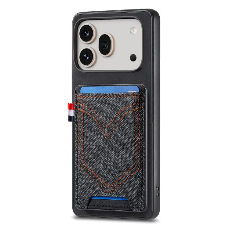 For Honor 600 Pro Global Denim Texture Leather Skin Phone Case with Card Slot