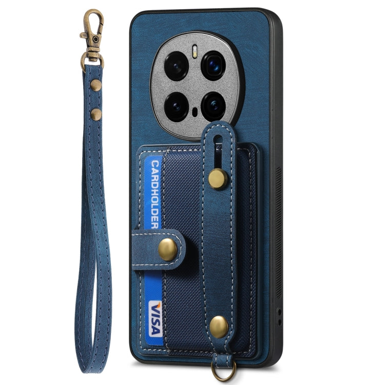 For Honor Magic7 Pro Retro Cross Wristband Wallet Leather Back Phone Case