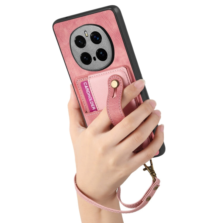 For Honor Magic7 Pro Retro Cross Wristband Wallet Leather Back Phone Case
