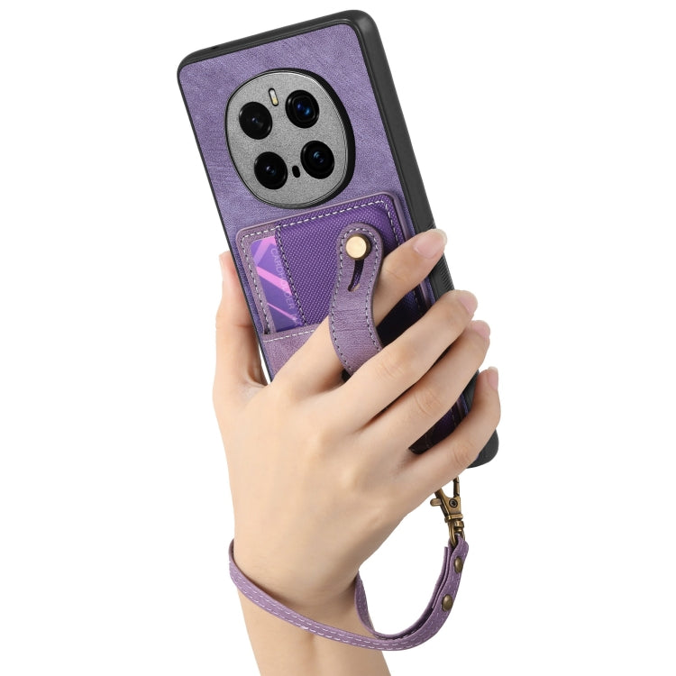 For Honor Magic7 Pro Retro Cross Wristband Wallet Leather Back Phone Case