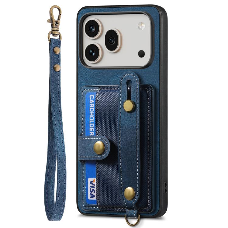 For Honor 600 Global Retro Cross Wristband Wallet Leather Back Phone Case