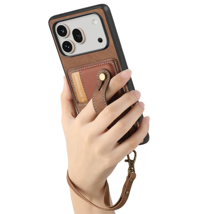 For Honor 600 Global Retro Cross Wristband Wallet Leather Back Phone Case