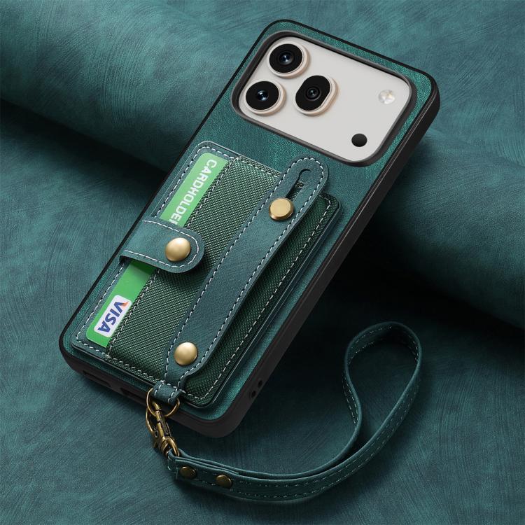 For Honor 600 Global Retro Cross Wristband Wallet Leather Back Phone Case