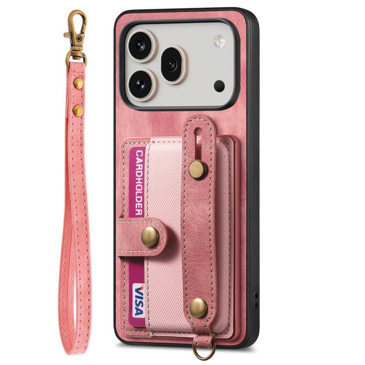 For Honor 600 Global Retro Cross Wristband Wallet Leather Back Phone Case