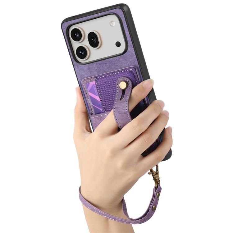 For Honor 600 Global Retro Cross Wristband Wallet Leather Back Phone Case