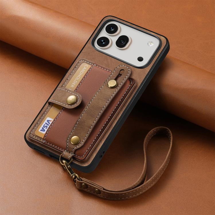 For Honor 600 Pro Global Retro Cross Wristband Wallet Leather Back Phone Case