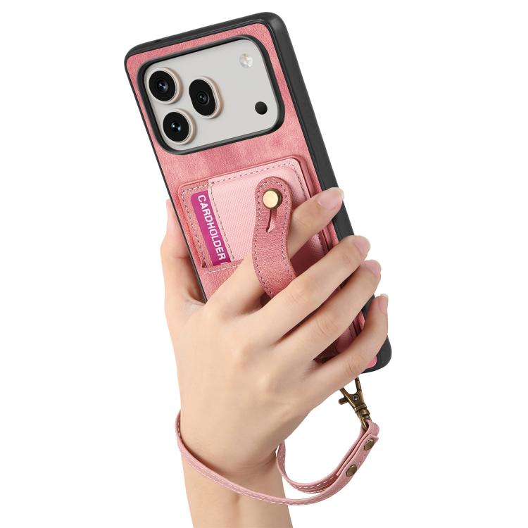 For Honor 600 Pro Global Retro Cross Wristband Wallet Leather Back Phone Case
