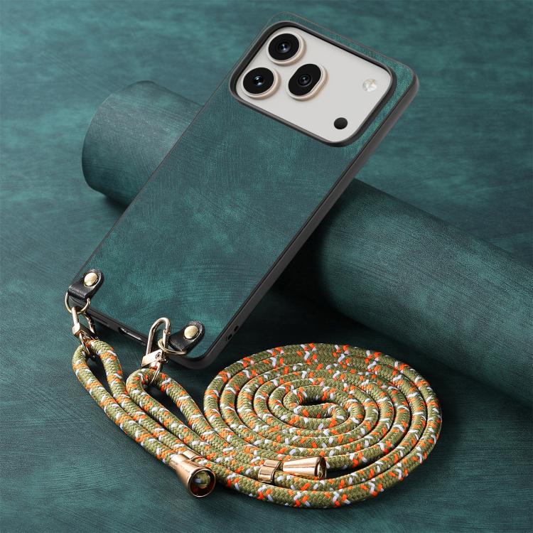 For Honor 600 Global Vintage Leather PC Back Cover Phone Case with Crossbody Strap