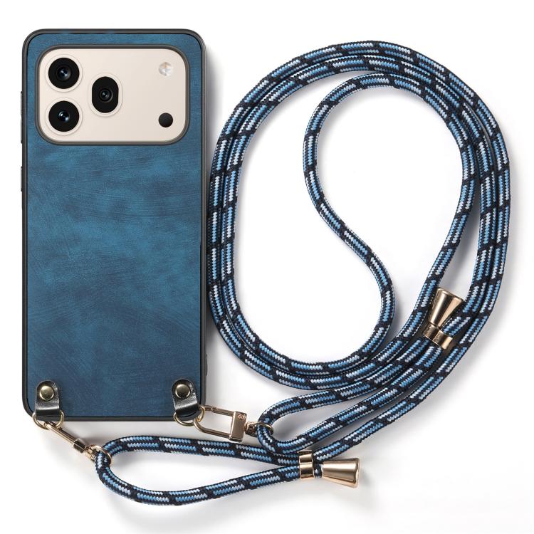 For Honor 600 Global Vintage Leather PC Back Cover Phone Case with Crossbody Strap