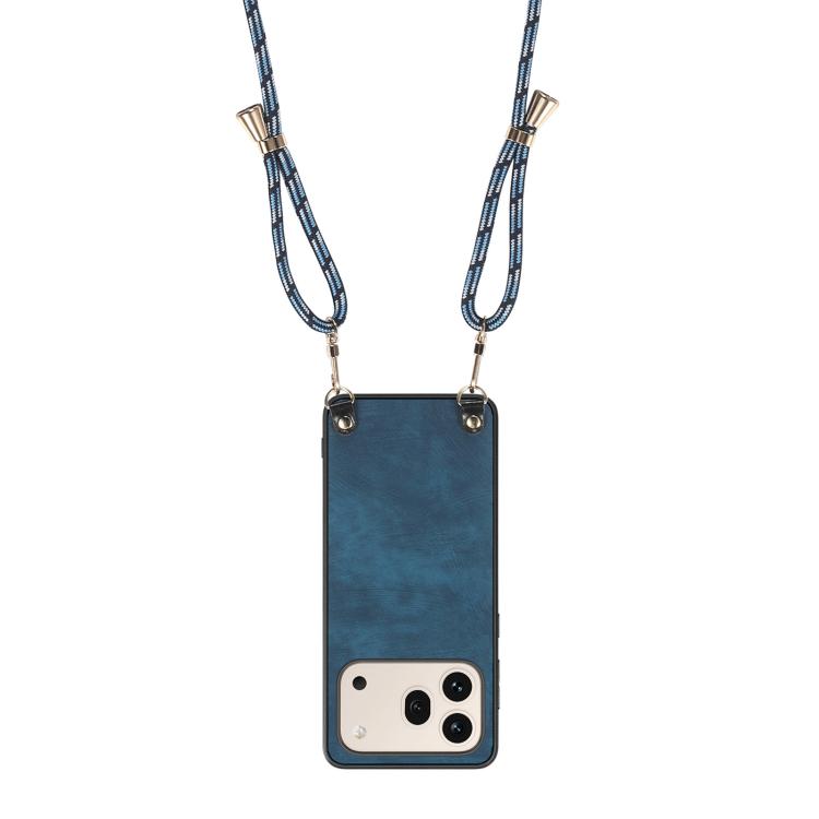 For Honor 600 Global Vintage Leather PC Back Cover Phone Case with Crossbody Strap