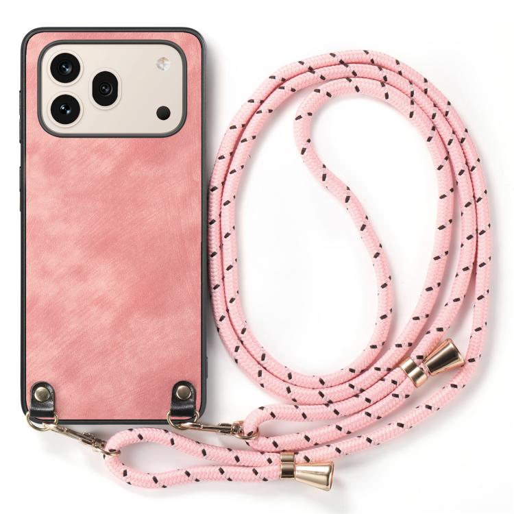 For Honor 600 Pro Global Vintage Leather PC Back Cover Phone Case with Crossbody Strap