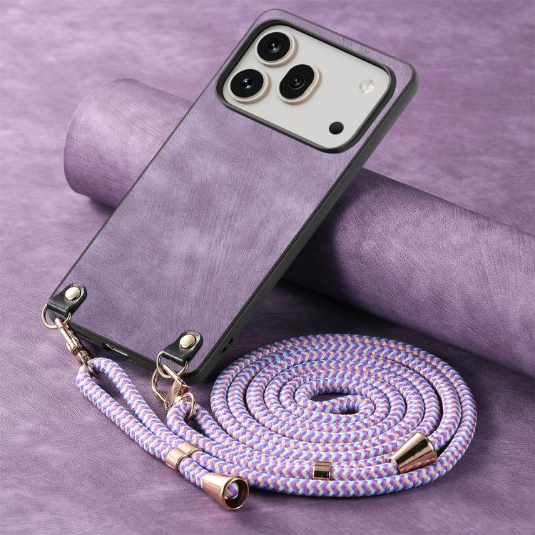 For Honor 600 Pro Global Vintage Leather PC Back Cover Phone Case with Crossbody Strap