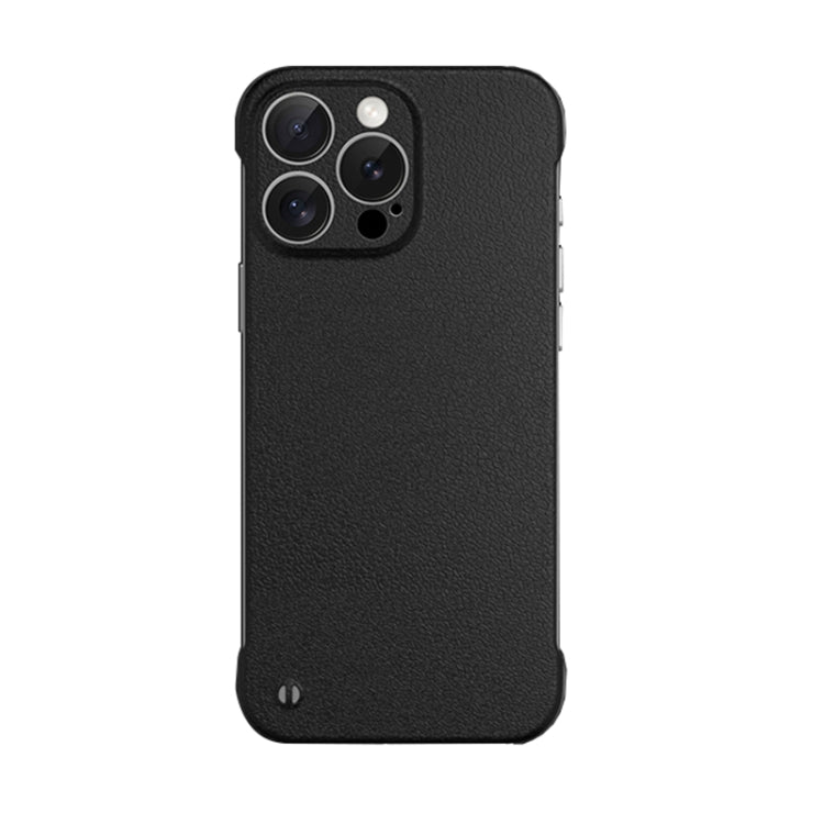 For iPhone 15 Pro Max Frameless Litchi Texture PC Phone Case