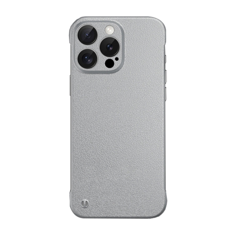 For iPhone 15 Pro Frameless Litchi Texture PC Phone Case