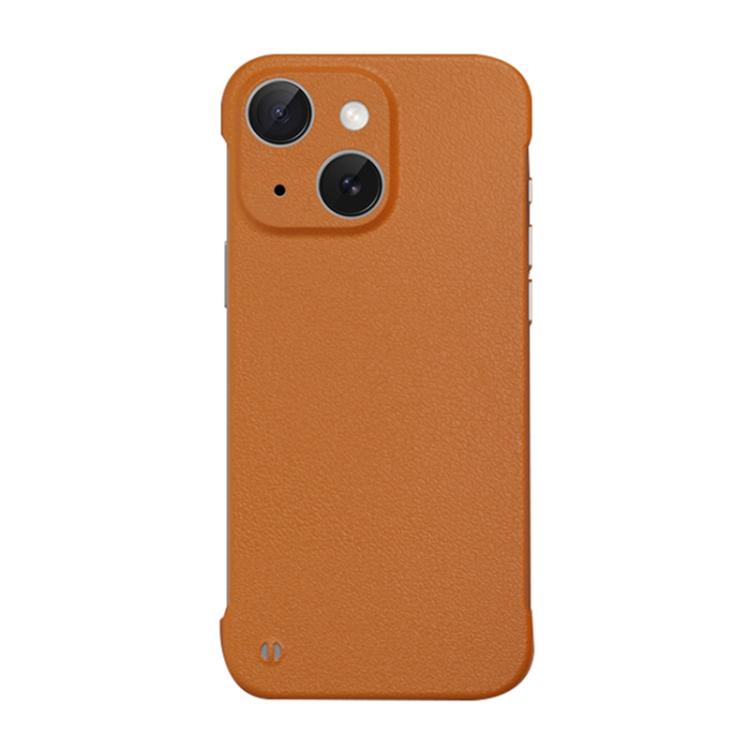 For iPhone 14 Plus Frameless Litchi Texture PC Phone Case