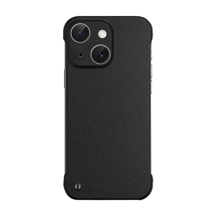 For iPhone 14 Frameless Litchi Texture PC Phone Case