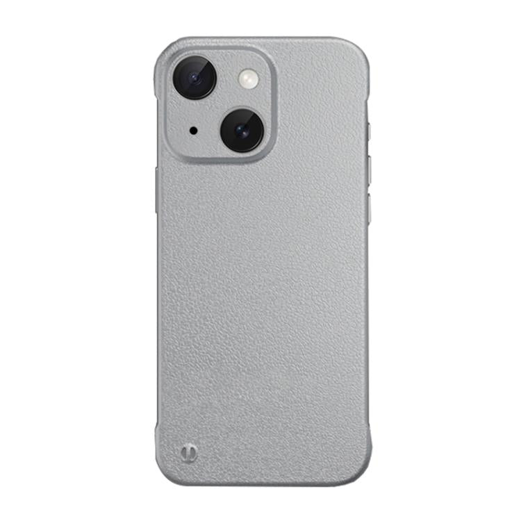 For iPhone 14 Frameless Litchi Texture PC Phone Case
