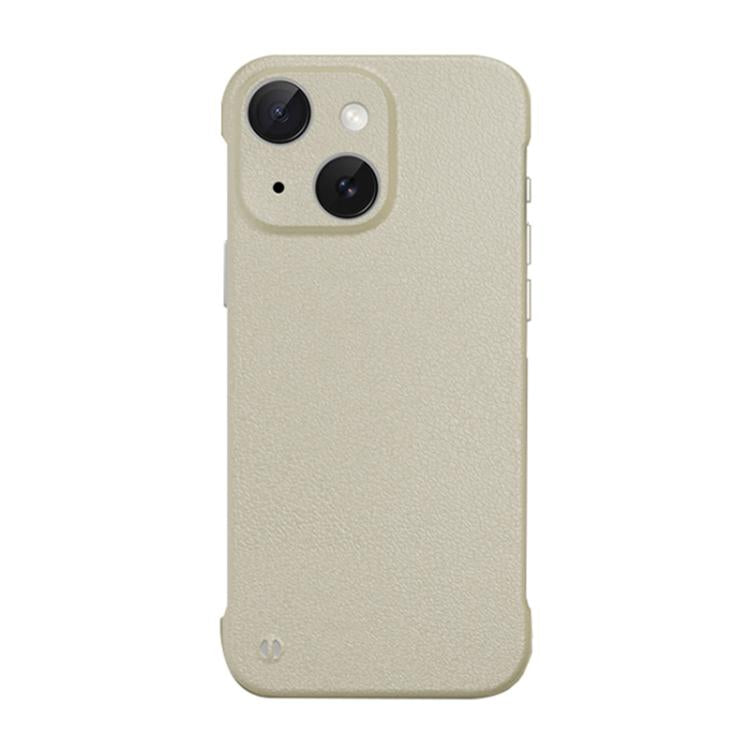 For iPhone 13 Frameless Litchi Texture PC Phone Case