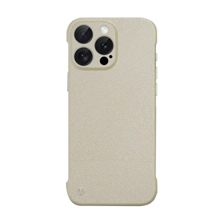 For iPhone 12 Pro Max Frameless Litchi Texture PC Phone Case