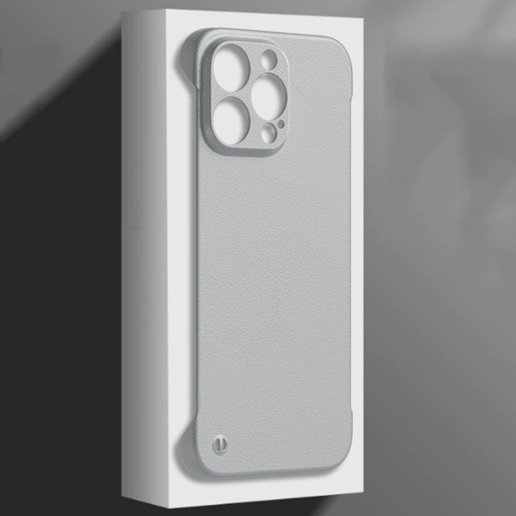 For iPhone 13 Pro Frameless Litchi Texture PC Phone Case