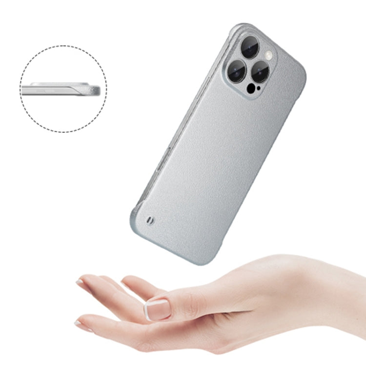 For iPhone 13 Frameless Litchi Texture PC Phone Case