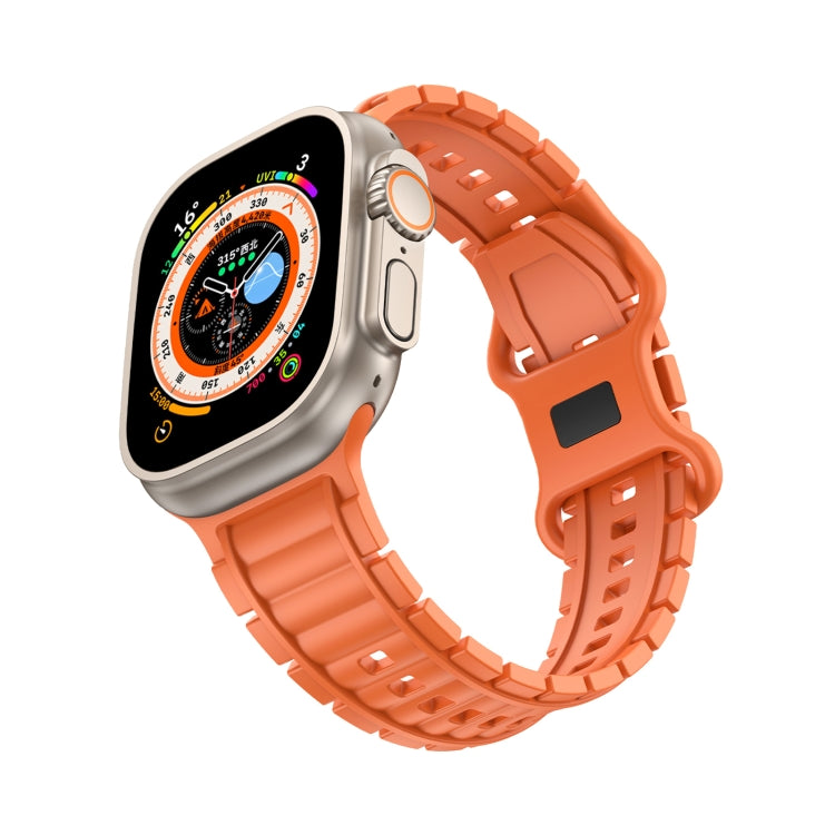 For Apple Watch 46mm / 49mm / 45mm / 44mm Crawler Splayed 8-shaped Buckle Silicone Watch Band